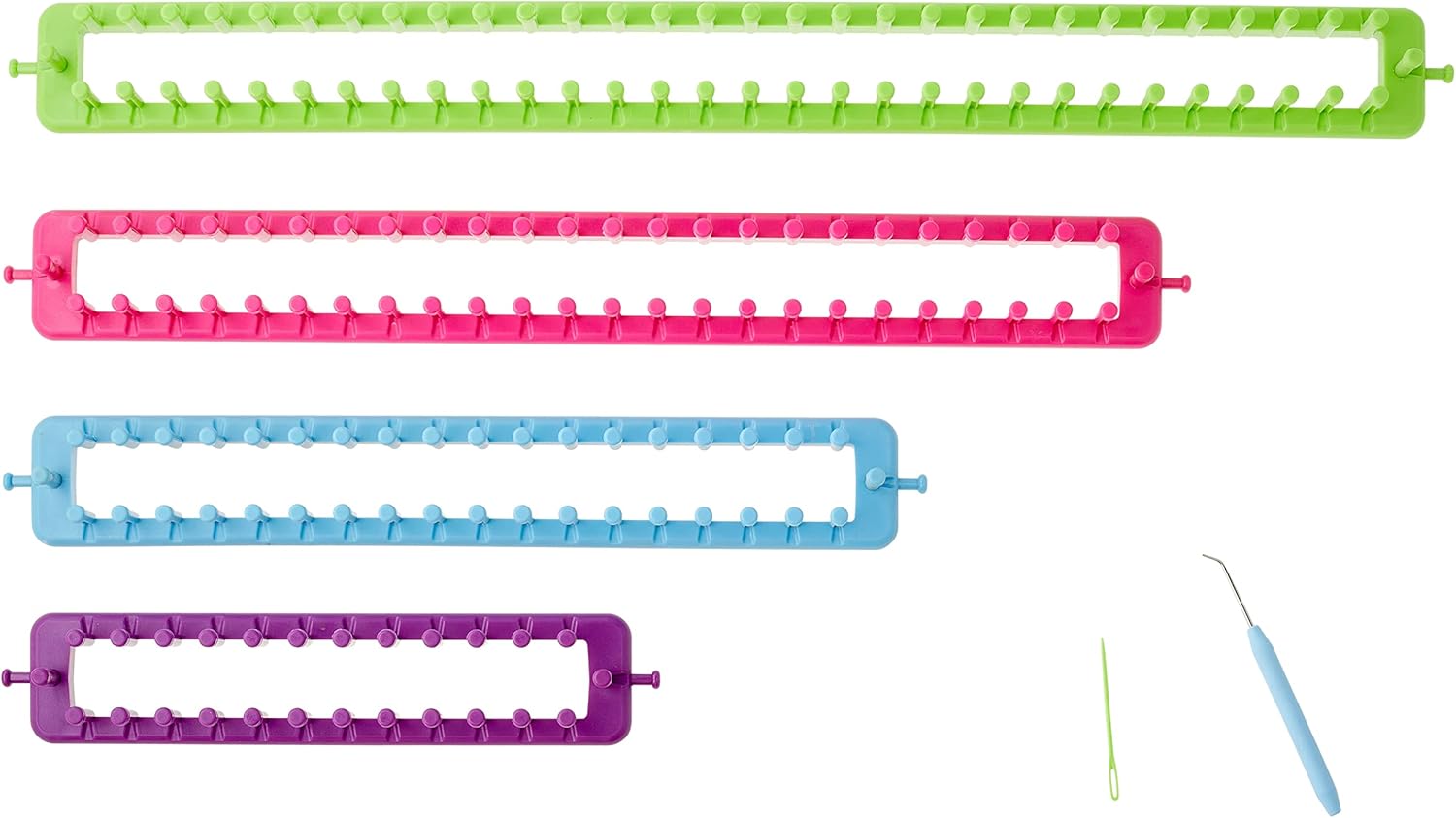 Loops & Threads Knit Quick Long Loom Set, (10", 14", 18" 22")