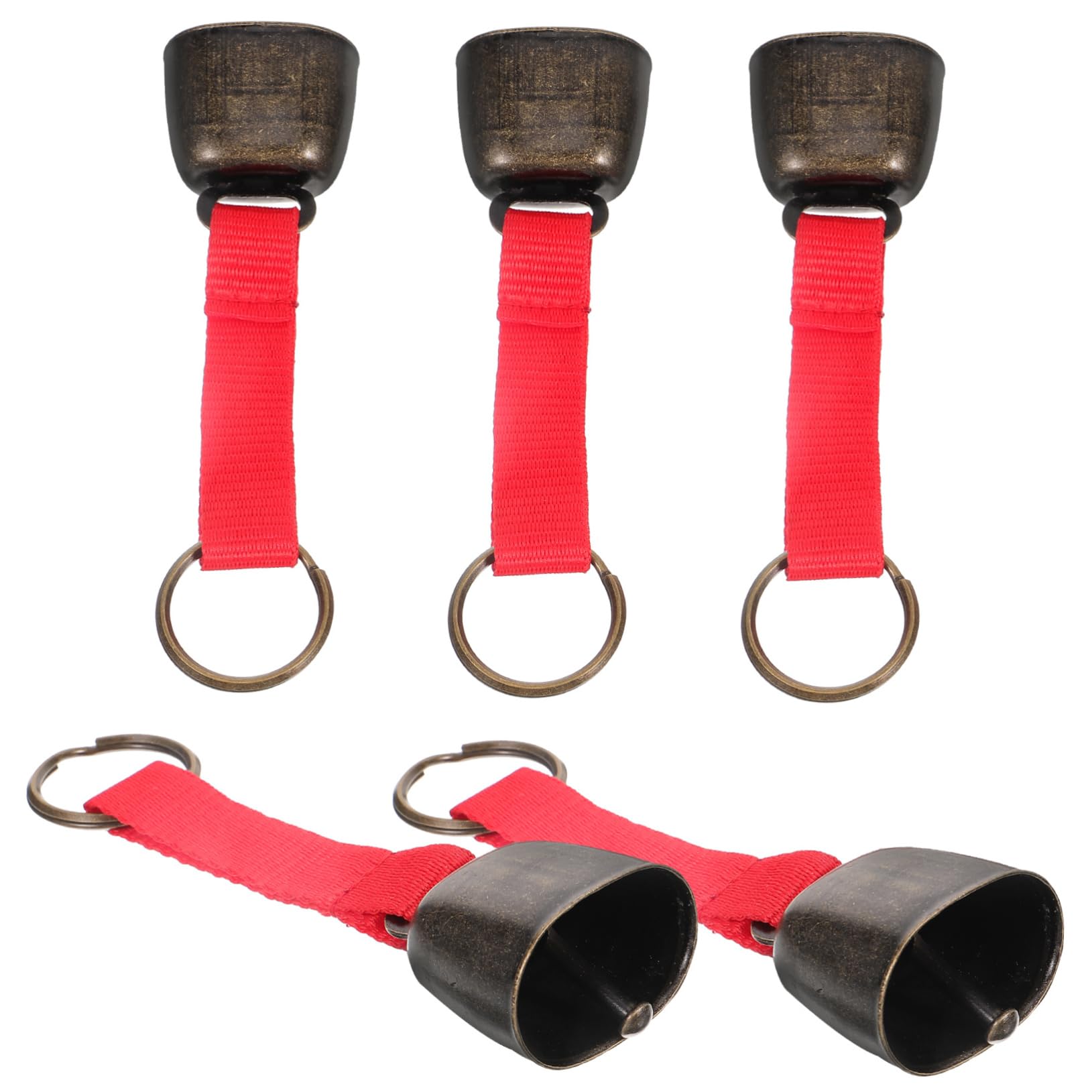 BESPORTBLE 5pcs Bear Bell Loud Emergency Camping Bell for Hiking Biking Climbing Crisp Sound for Animal Safety Wildlife Awareness Material Vintage Design