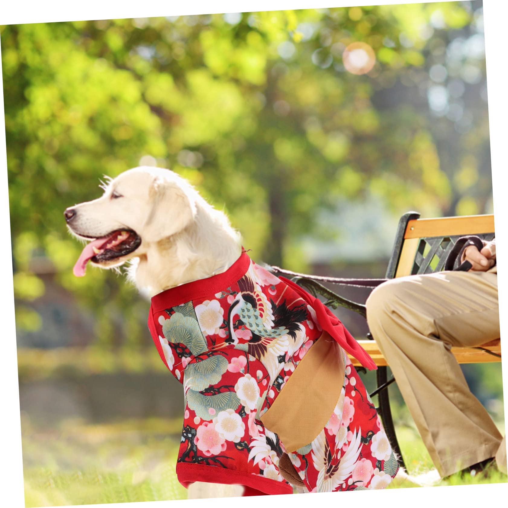 INOOMP 2pezzi Abbigliamento Per Cani Stile Kimono Giapponese Vestito Per Corgi e Altri Cani Costume Festivo Per Natale Compleanni e Occasioni Speciali Facile Da Indossare e Confortevole
