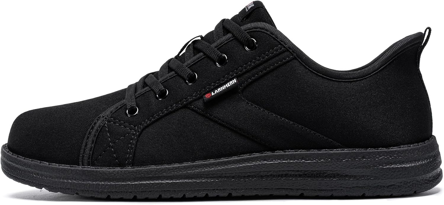 LARNMERN Steel Toe Shoes Men Hands Free Work Shoes Slip On Safety Toe Sneakers Lightweight Comfortable Walking - Image 7