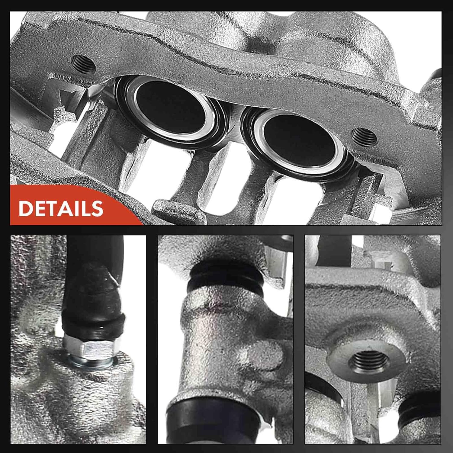 A-Premium Disc Brake Caliper Assembly with Bracket Compatible with Select Dodge, Freightliner and Mercedes-Benz Models - Sprinter 2500 2007-2018, Sprinter 2007-2008, Van - Front Driver and Passenger