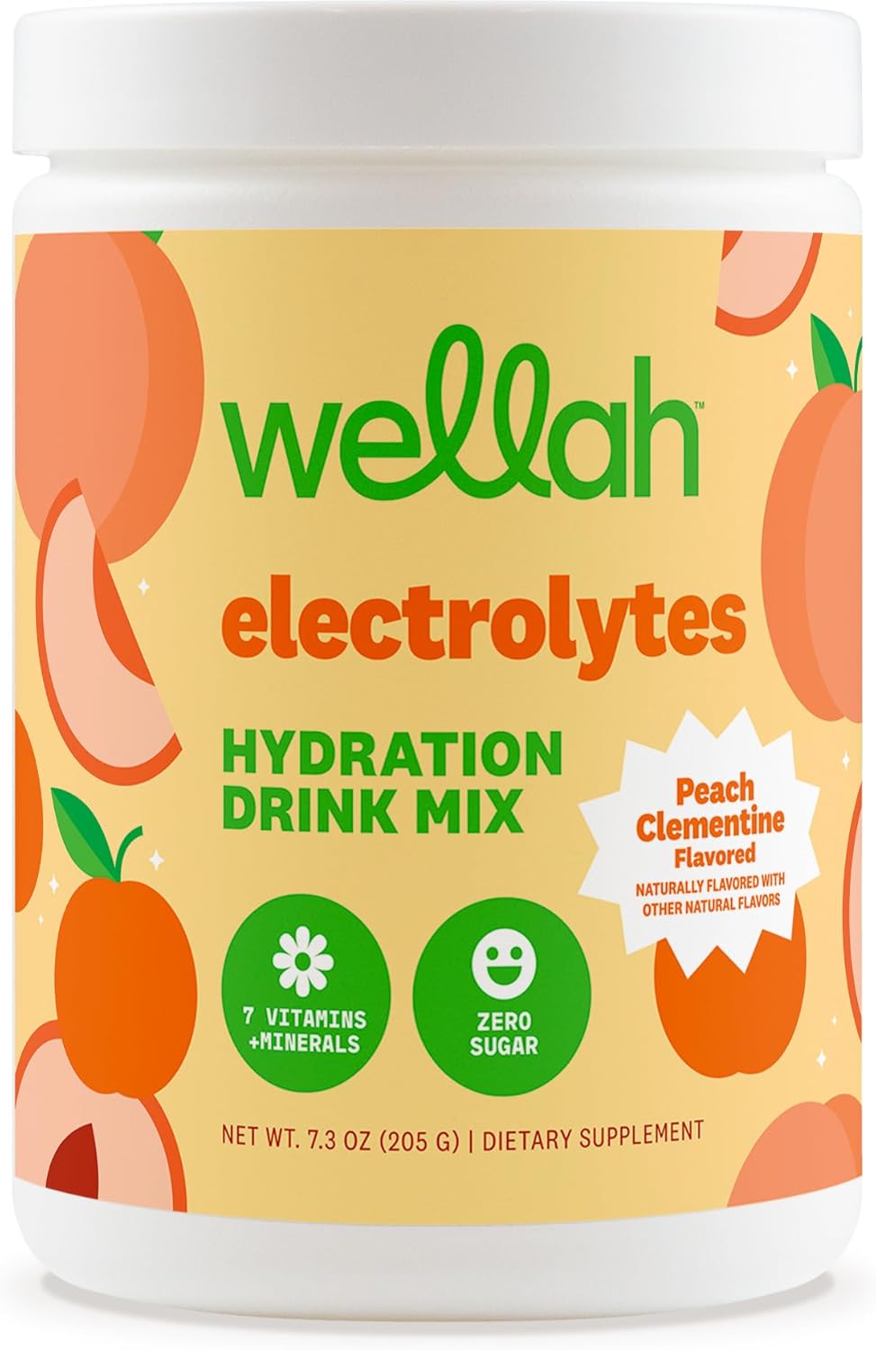 Wellah Electrolytes Powder (Peach Clementine)...