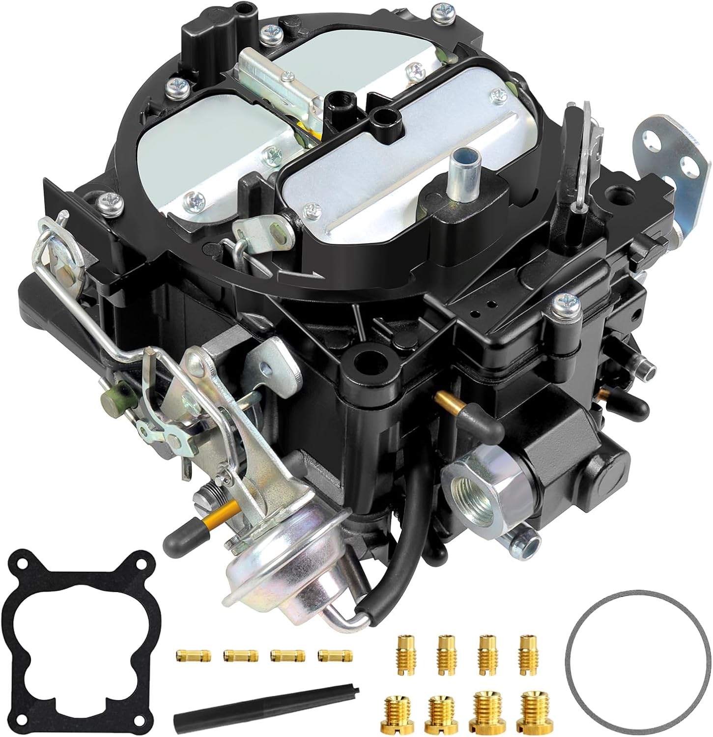 Rochester Quadrajet 4 Barrel Carburetor Replace for Chevy 350 327 427 454 SBC v8 Engines 1966-1973 Trucks and Cars, for 1975-1979 Corvette w/Quadrajet Carb 1901R 4MV 750 CFM Manual Divorced Choke