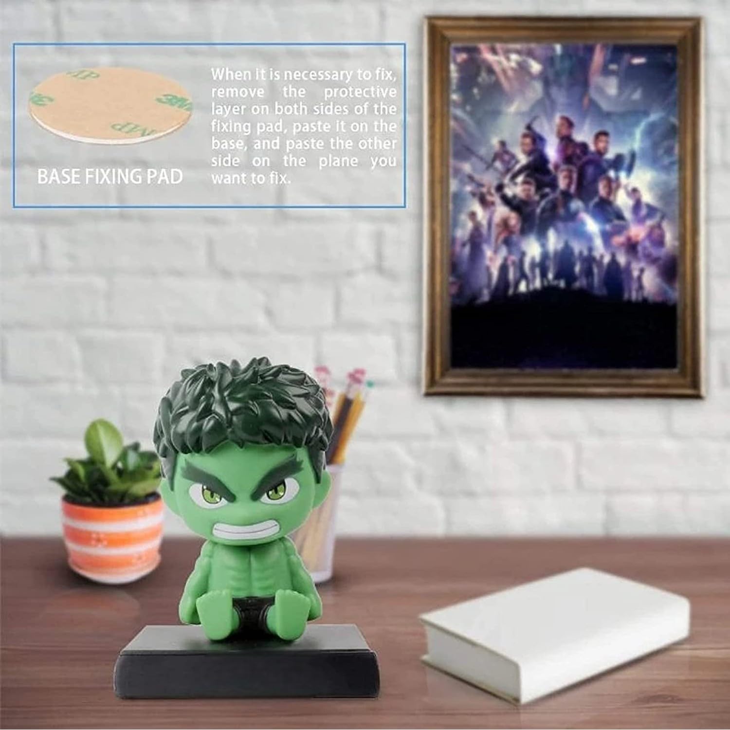 UMANI Super Hero Action Figure Limited Edition Bobblehead with Mobile Holder for Car Dashboard, Office Desk & Study Table (H.U.L.K.) - Image 6 thumbnail