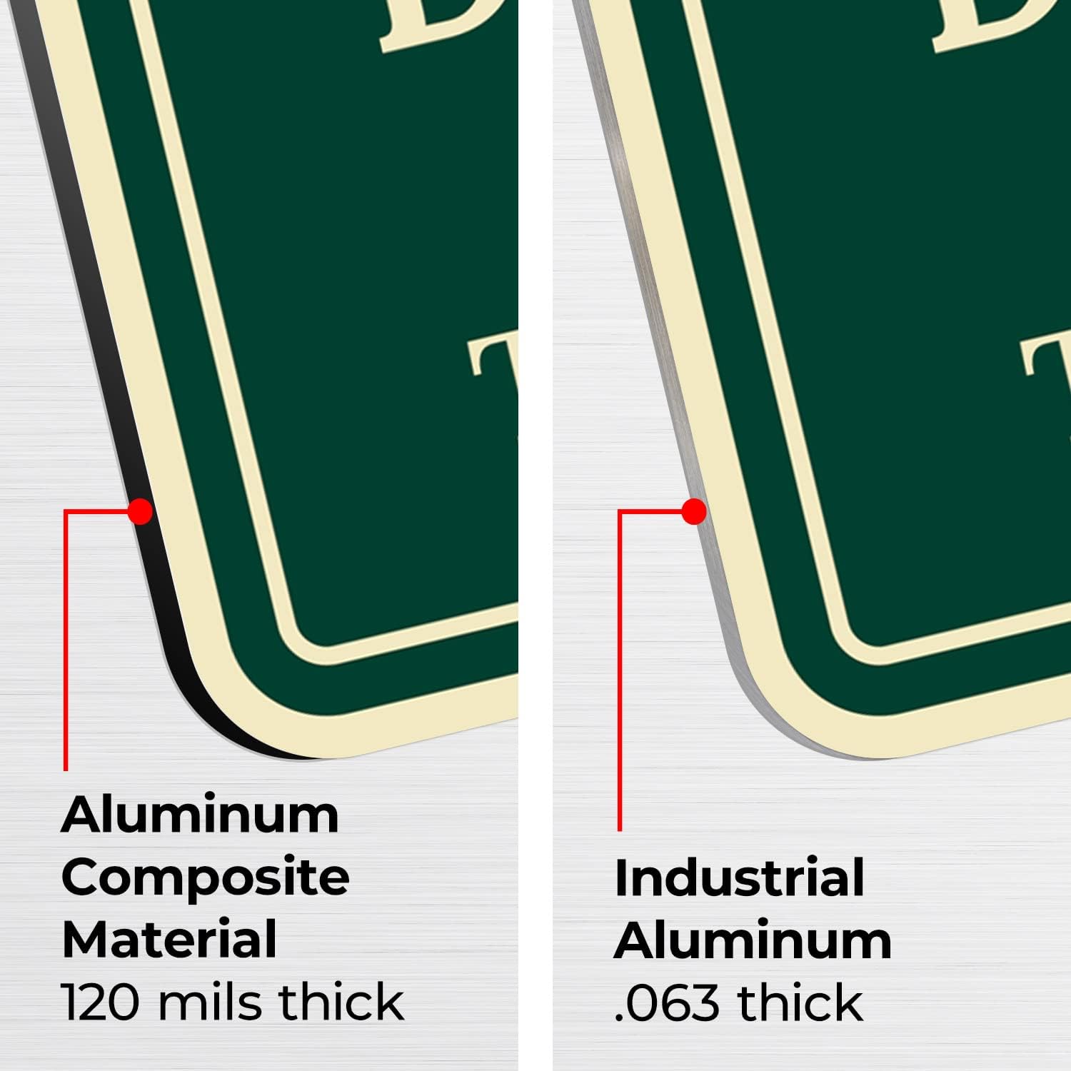 Private Driveway No Turn Around Decor Sign, (SI-73337) Green Dark, 18x24 Inches, ACM, Fade Resistant, Made in USA