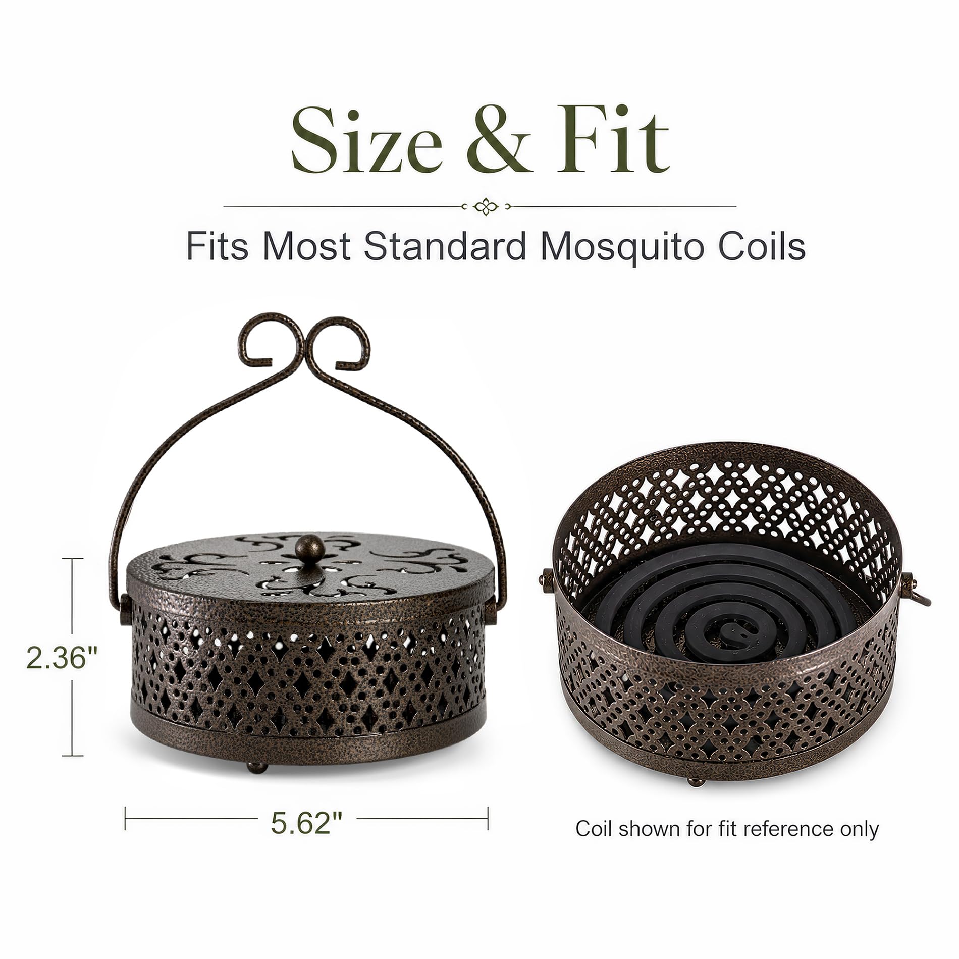 Amazon.com: Kingrol 2 Pack Mosquito Coil Holders with Lids