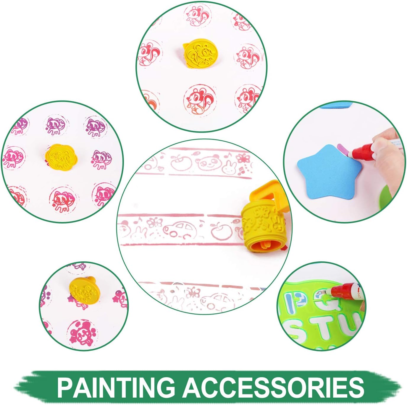 Miserwe Large Doodle Mat Water Writing Doodle Drawing Mat Neon Colors Board for Kids Toys Toddlers Educational Girls Boys