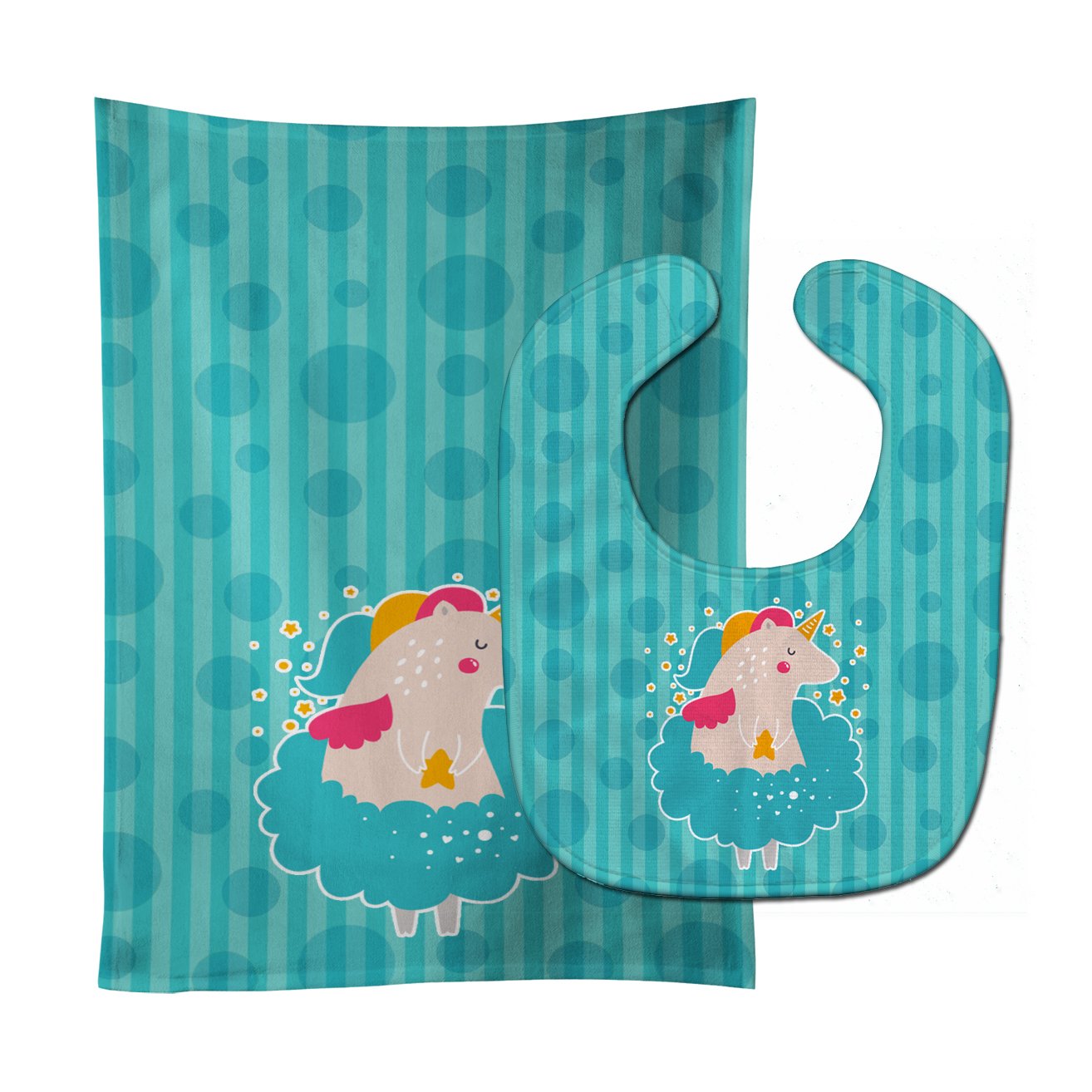 Caroline's Treasures Baby-Lätzchen und Spucktuch, Einhorn