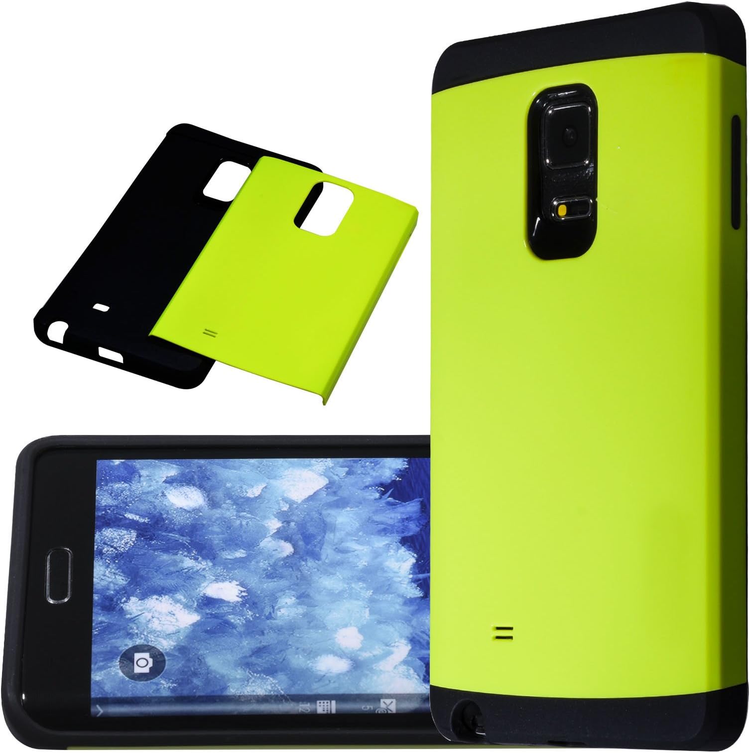 Galaxy Note Edge case,N9150 Case,Samsung Galaxy Note Edge Armor case Kmall Heavy Duty Dual layer bumper case TPU PC hybrid protective case for Samsung N915K N915L N915S Galaxy Note Edge(Green)