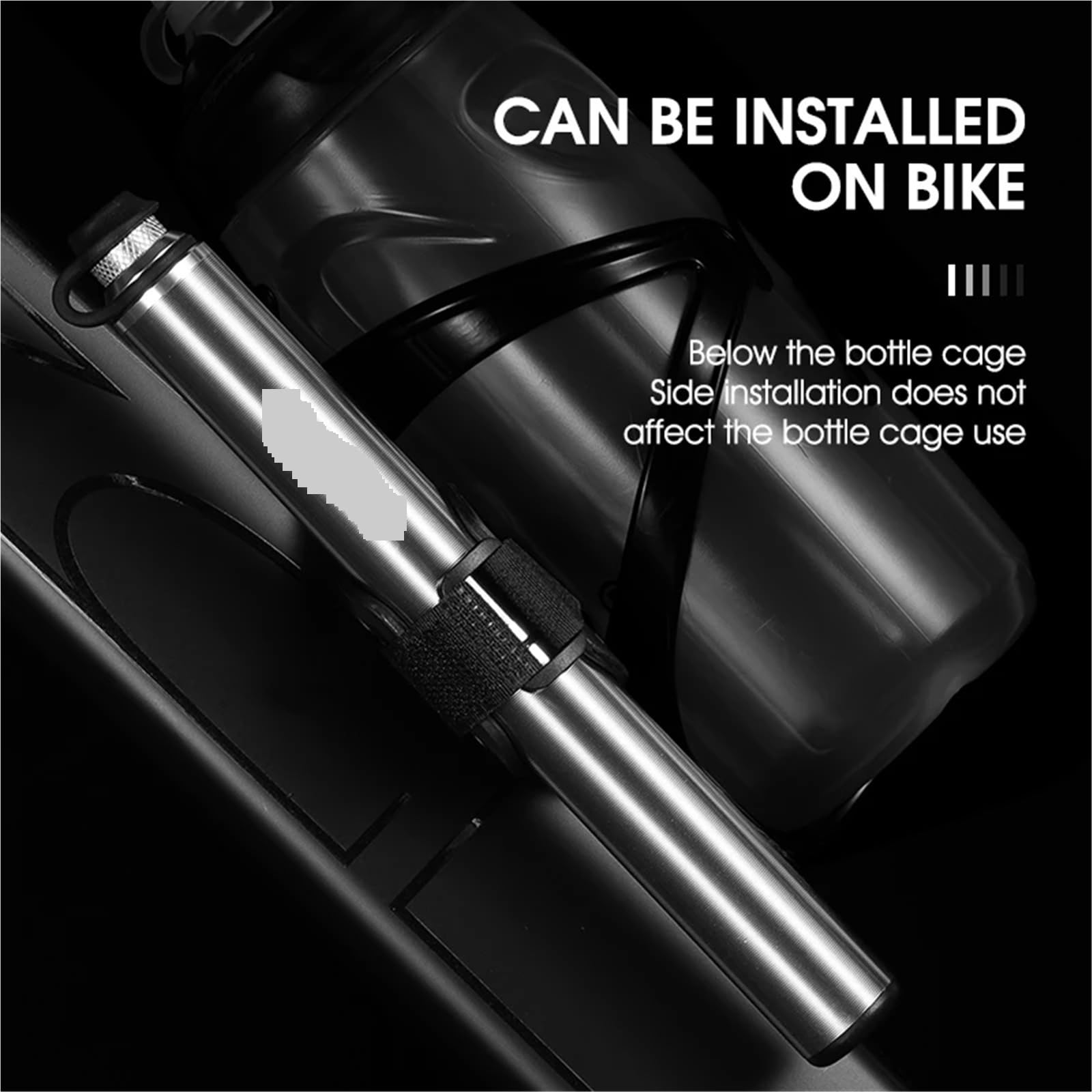Tragbare Fahrradpumpe 160 PSI, Aluminiumlegierung, for Fahrradreifen, geeignet for Schrader- und Presta-Ventile, Mini Für Basketball, Fußball und Volleyball