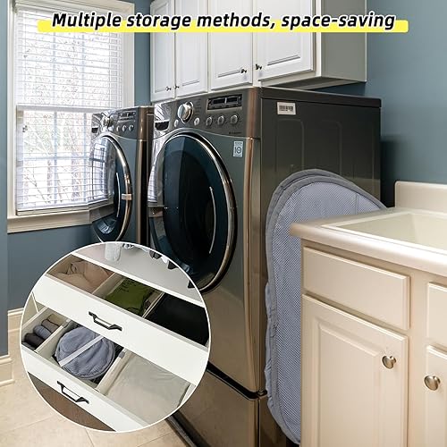 Miniatura 6 de Cesta plegable para la ropa sucia, 90 L, plegable, con asas, cesta de malla para ropa sucia, para lavandería, baño, habitación de los niños,