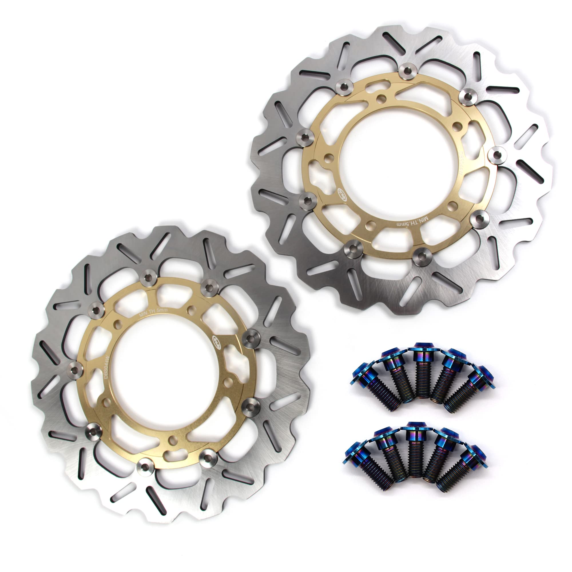 Titanium Brake Disc Rotor Bolts - M8x22 Gold Tapered Torx For Suzuki Hayabusa & V-Strom Motorcycles
