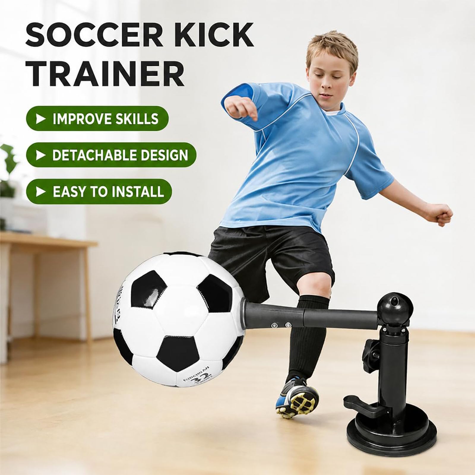 Trenażer Piłkarski Kick 360, Sprzęt Do Treningu Piłkarskiego Solo Do Doskonalenia Techniki Kopnięć, Kontroli Piłki I Siły Strzału, Trwały Trener Umiejętności Piłkarskich Dla Dzieci, Młodzieży