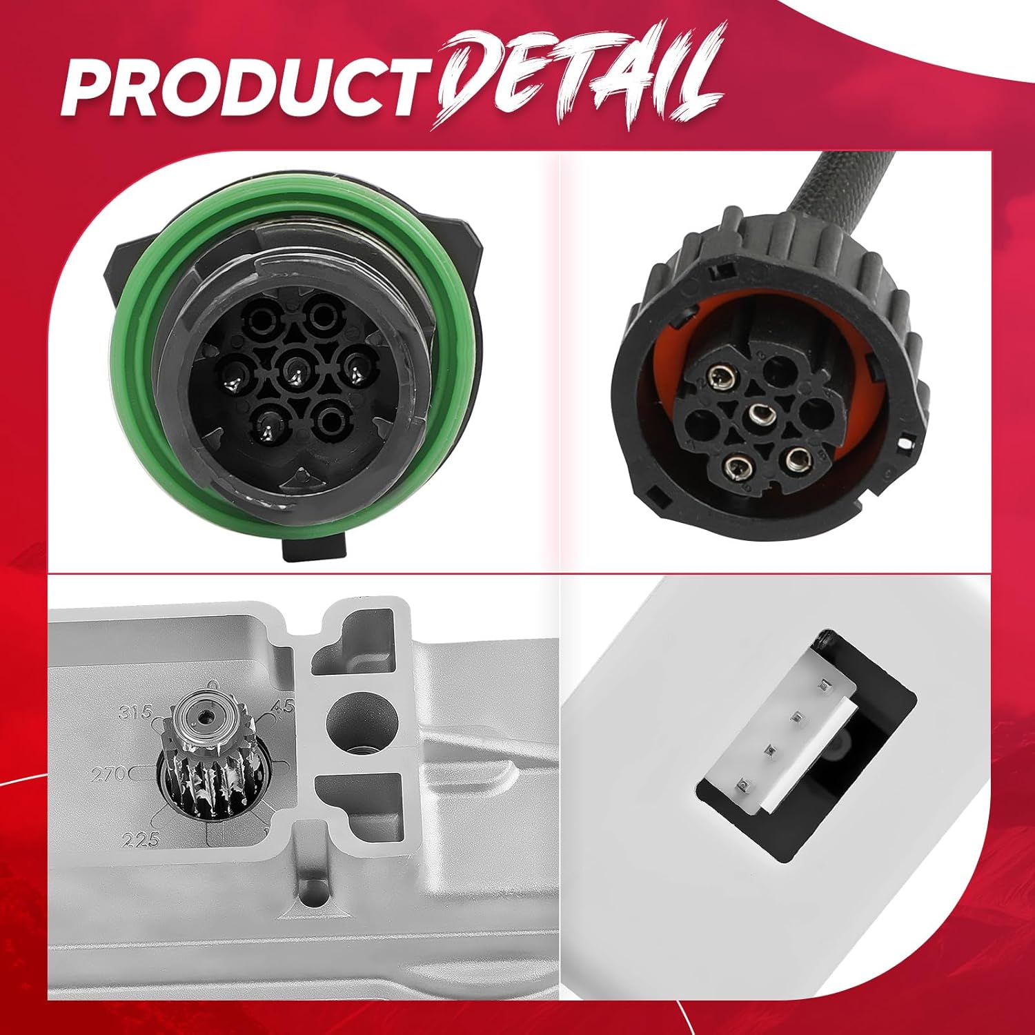 Turbo Actuator with Calibrator Fit for Volvo D11 D12 D13 D16 2008-2016, 24V/12V, Turbocharger Actuator VGT, Replace# 85019731, 85113091, 21517180, 21754439, 85003746, 599-5002