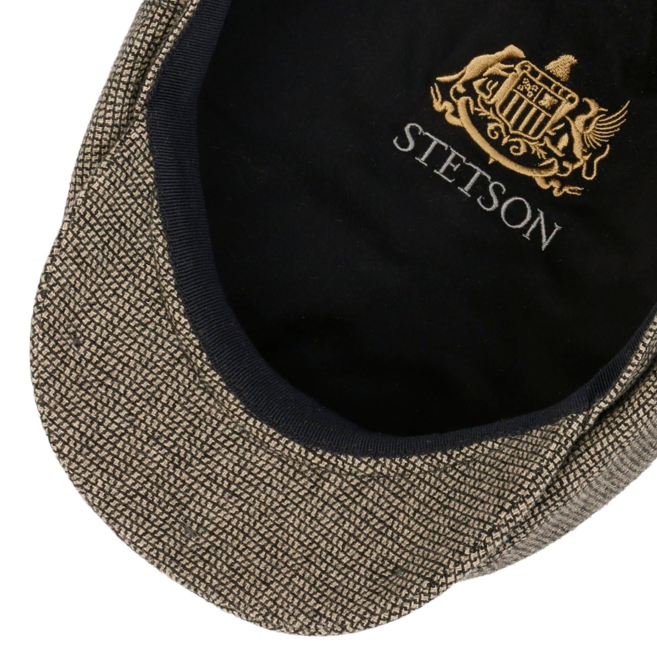 Stetson Driffield Wool kaszmir płaska czapka z daszkiem męska – Made in Germany z daszkiem, na jesień, zimę, jesień, zimę, 63 cm, beżowa