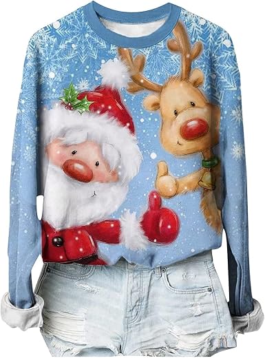 Sudaderas de Navidad para mujer, sudadera con estampado de renos de Na –  Universal Shop