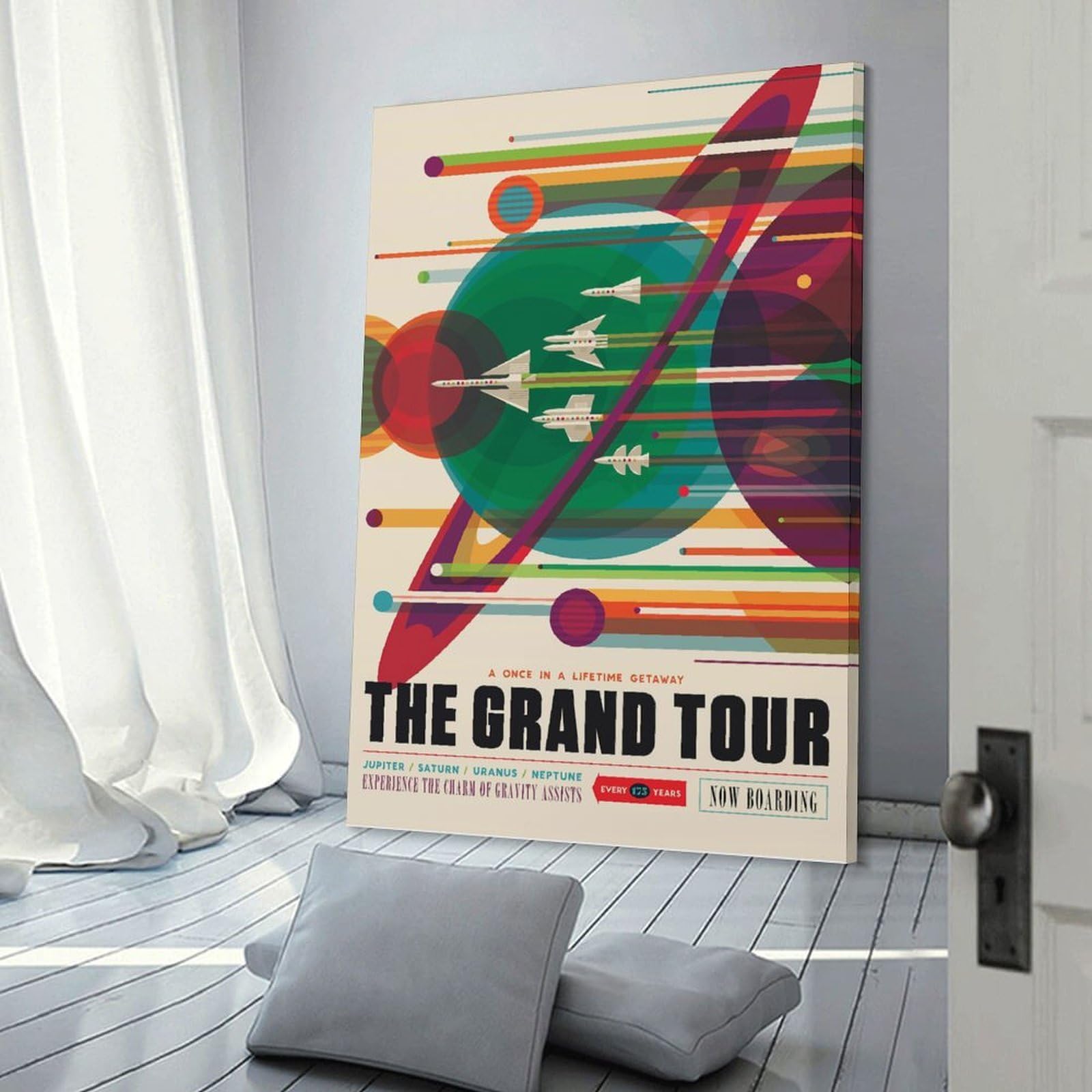 Junmoney The Grand Tour Decorative Wall Artwork, 20x30inch(50x75cm), for Corridors, Hallways Or Apartment Entries, Home Artwork for First Impressions
