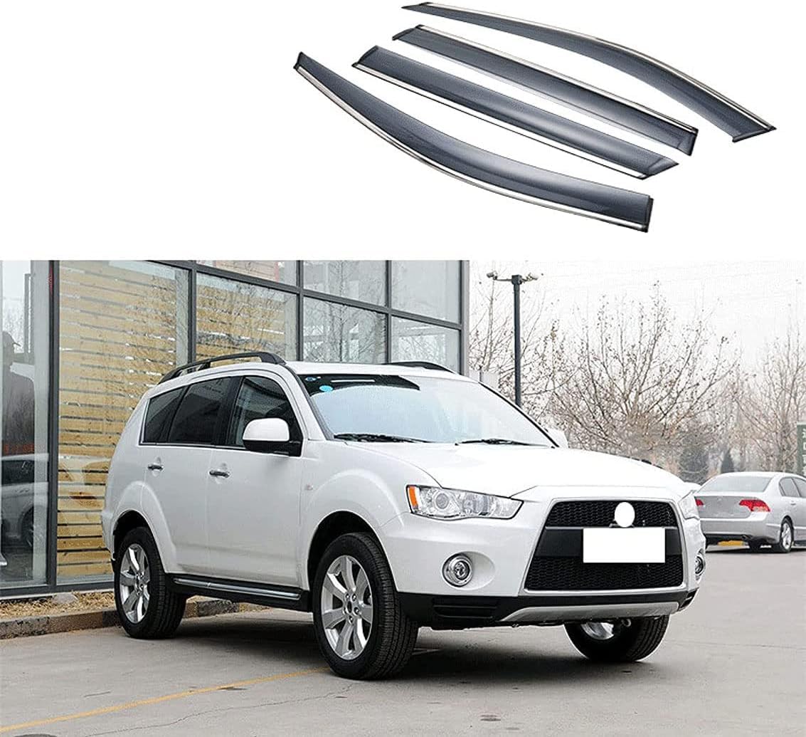 4Pcs Smoke Tint Car Window Deflectors for Mitsubishi Outlander 2006-2013