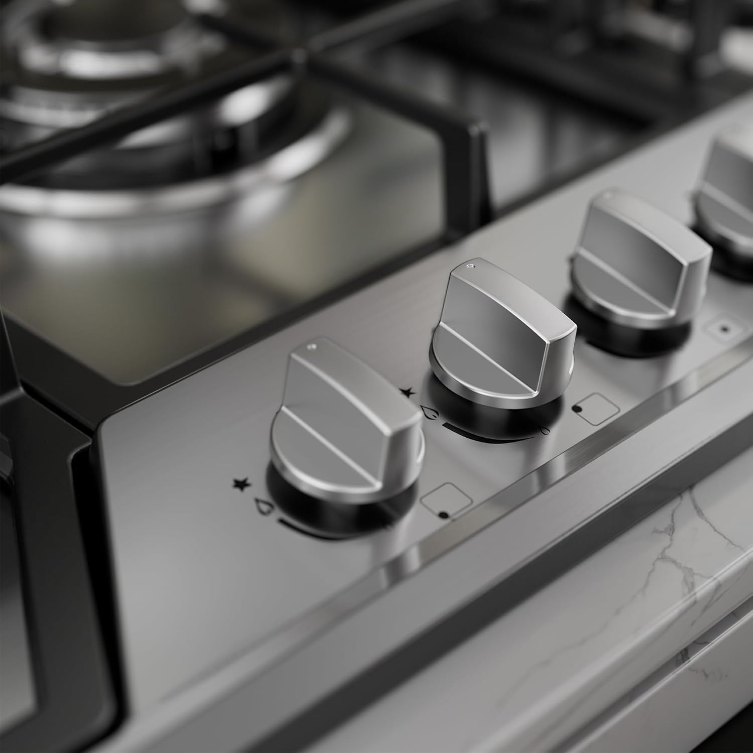 30 inch Gas Cooktop with 5 Sealed Burners, Stainless Steel Drop-in Stove Top, Dishwasher Safe Cast Iron Grates, NG/LPG Convertible, 38K BTU - Image 4