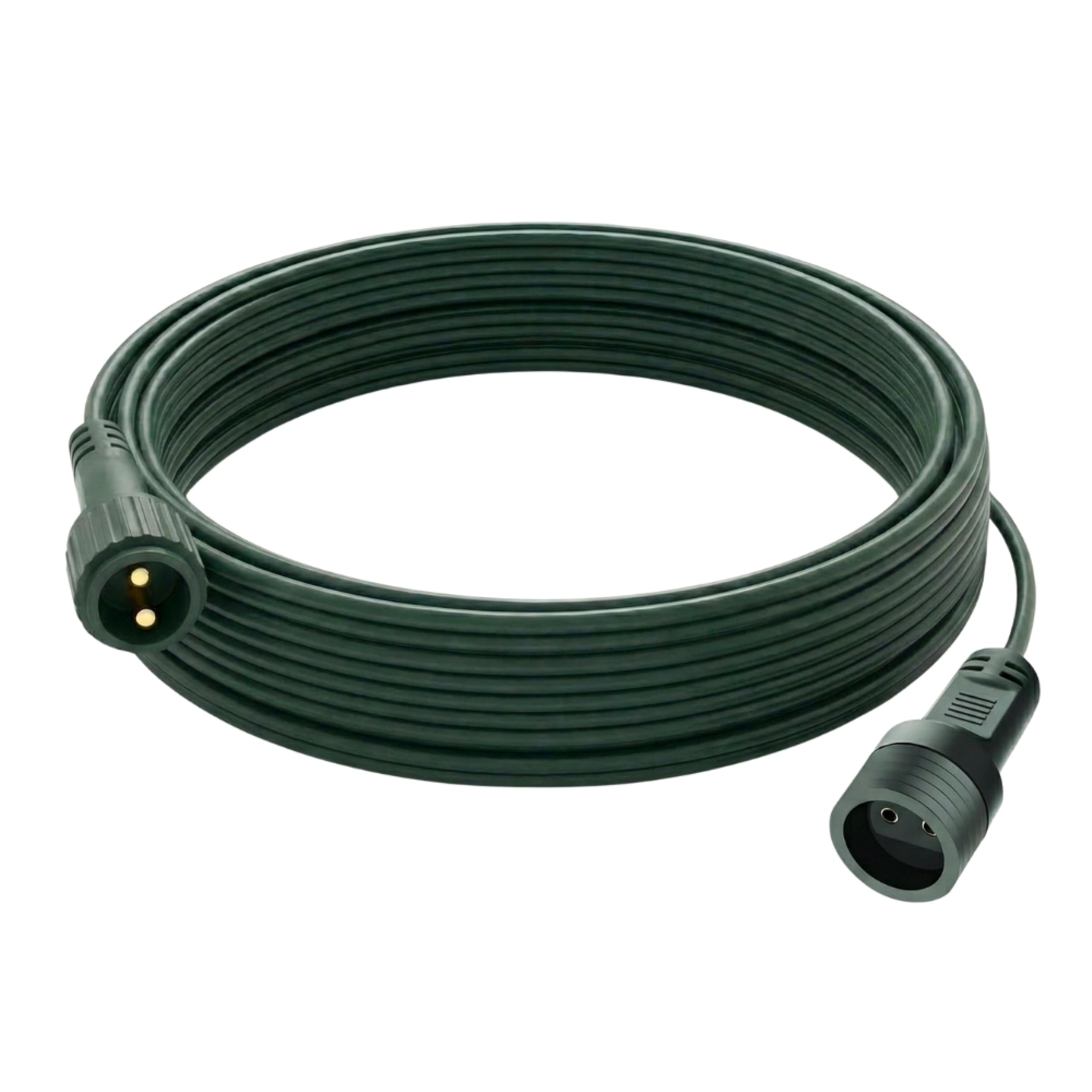 5M Extension Cable, 16.4Ft 2 Pin LED Connector IP65 Waterproof Extension Lead Cord for G40 Globe Lights, Outdoor Festoon Lights, Icicle Fairy Lights, Net Lights, Christmas String Lights