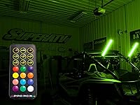 Vista 2 de SuperATV Luces LED RGB de 2 pies para UTV (ver ajuste) Se vende como un juego de dos 300 patrones de flash disponibles Soportes horizontales