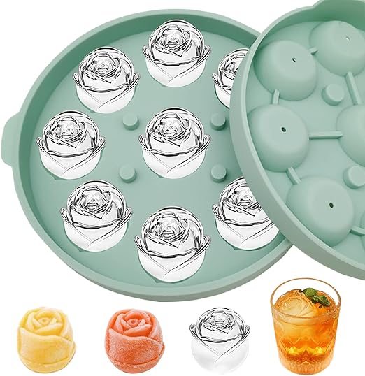 Rose Ice Mold, Silicone Ice Cube Tray Rose Ice Molds for