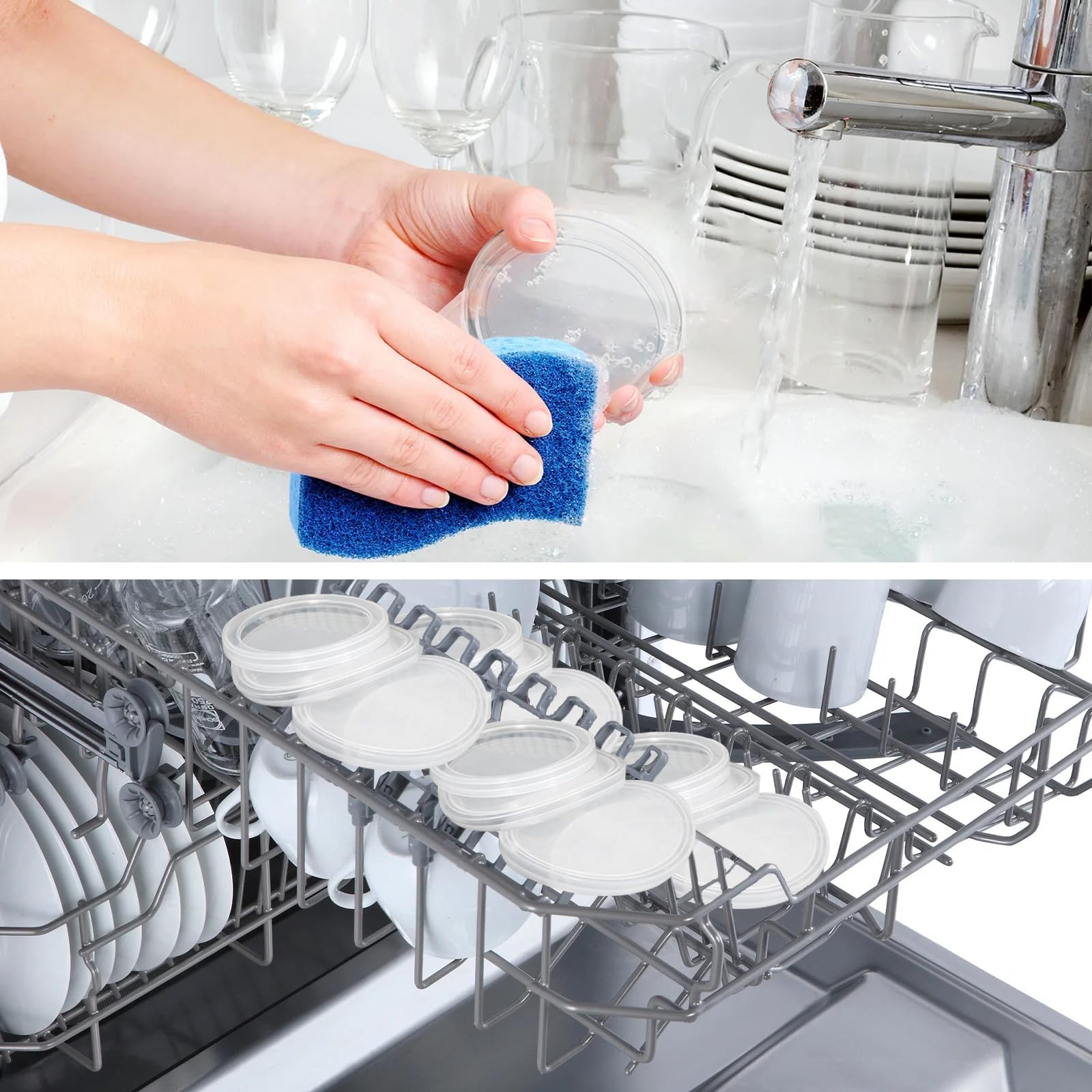 Coperchi per Barattoli 15 Pezzi Coperchi Silicone in 3 Misure (100 mm 83 mm 74 mm) Tappi per Lattine Riutilizzabili Tappi Silicone Barattoli in PE per Conservazione Sigillati