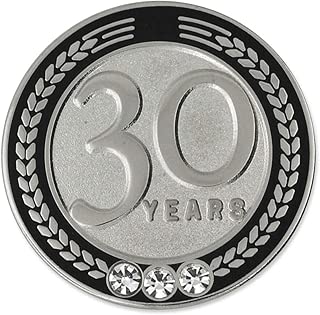 PinMart 30 Years of Service Award Employee Recognition Gift Lapel Pin - Black - coolthings.us