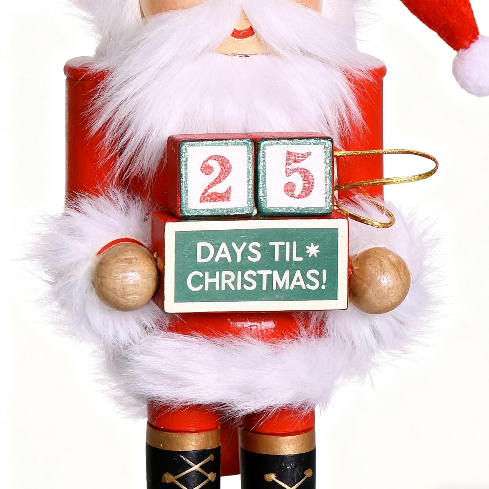 Weihnachtliche Nussknacker, Holz, 37 cm, Weihnachtsmann-Figur