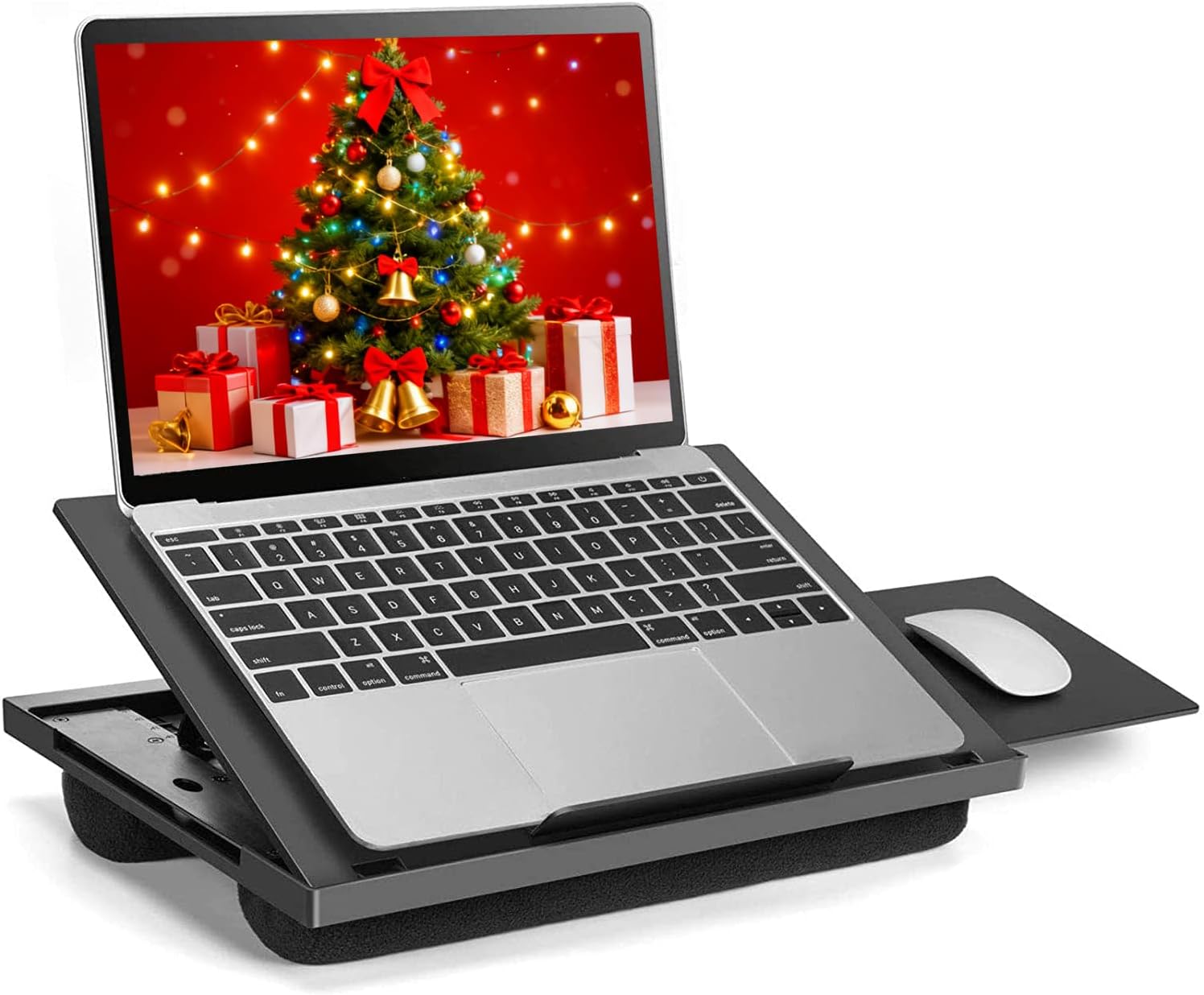 Adjustable Lap Desk - with 6 Adjustable Angles, Detachable Mouse Pad, & Dual Cushions Laptop Stand for Car Laptop Desk, Work Table, Lap Writing Board & Drawing Desk on Sofa or Bed by HUANUO