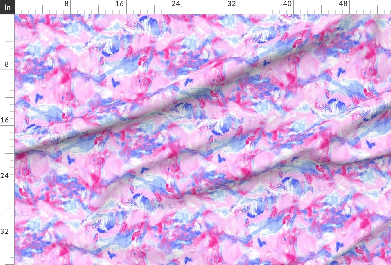 Spoonflower Fabric - Marble Pink Blue Trendy Watercolor Stone Geology Printed on Upholstery Velvet Fabric Fat Quarter - Upholstery Home Decor Bottomweight Apparel