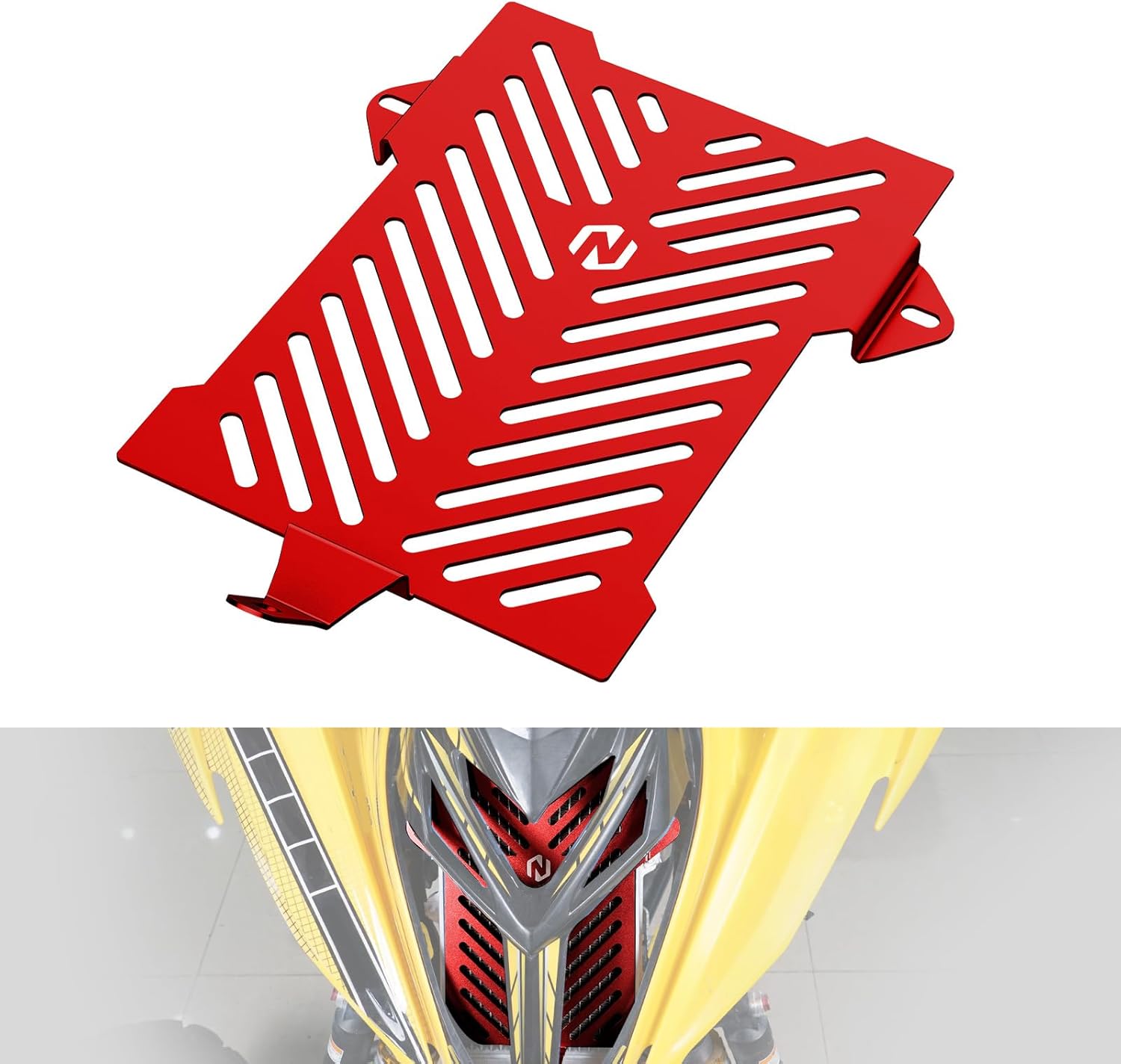 NICECNC Radiator Guard Radiator Shield Aluminum Compatible with Yamaha Raptor 700 YFM700 2013 2014 2015 2016 2017 2018 2019 2020-2026, Raptor 700R YFM700R 2013-2026, Replacement for RAD0152BK Red