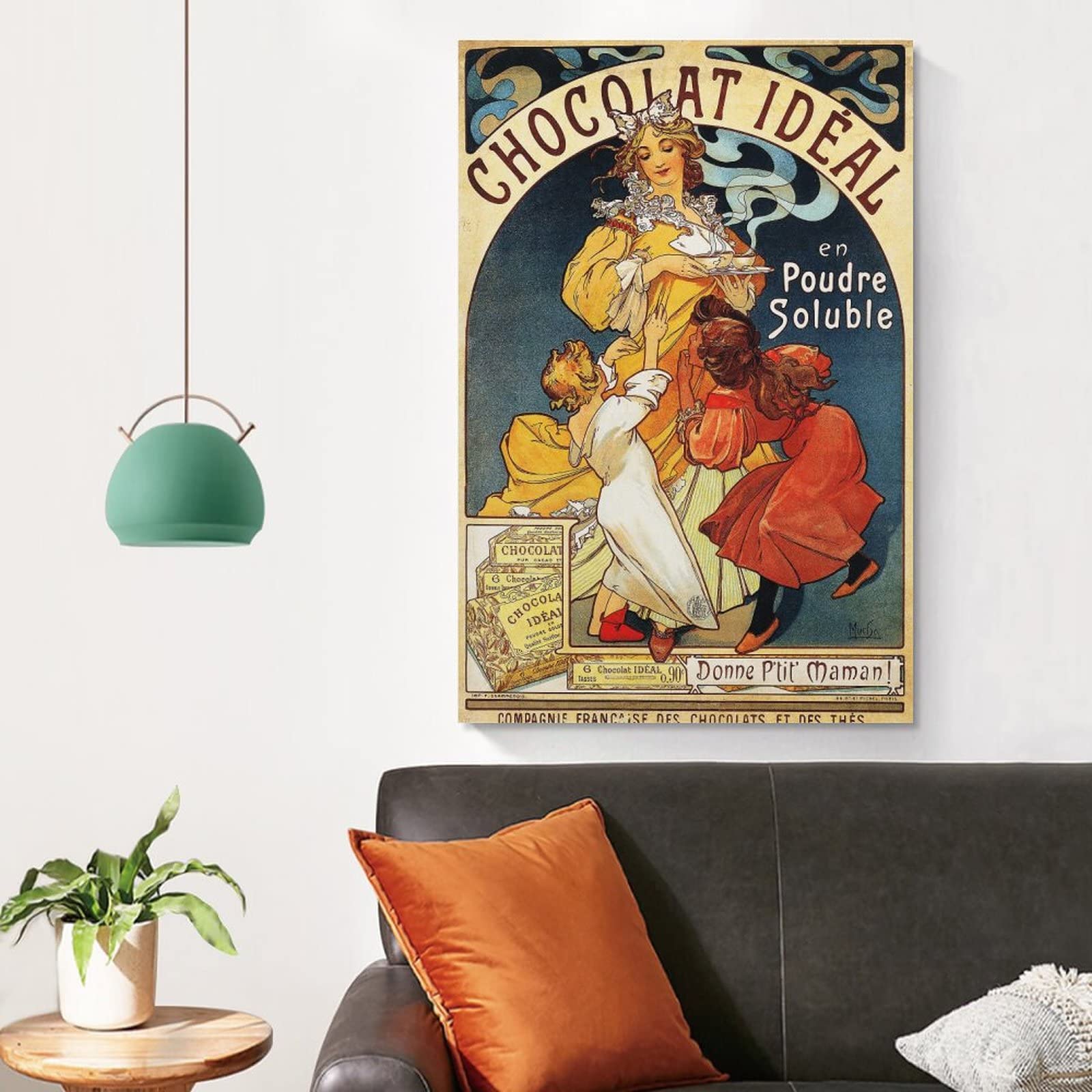 額装済/ショコラ イデアル/アルフォンス ミュシャ/ポスター Amazon.co.jp: ショコラ イデアル ココア - アルフォンス・ミュシャ