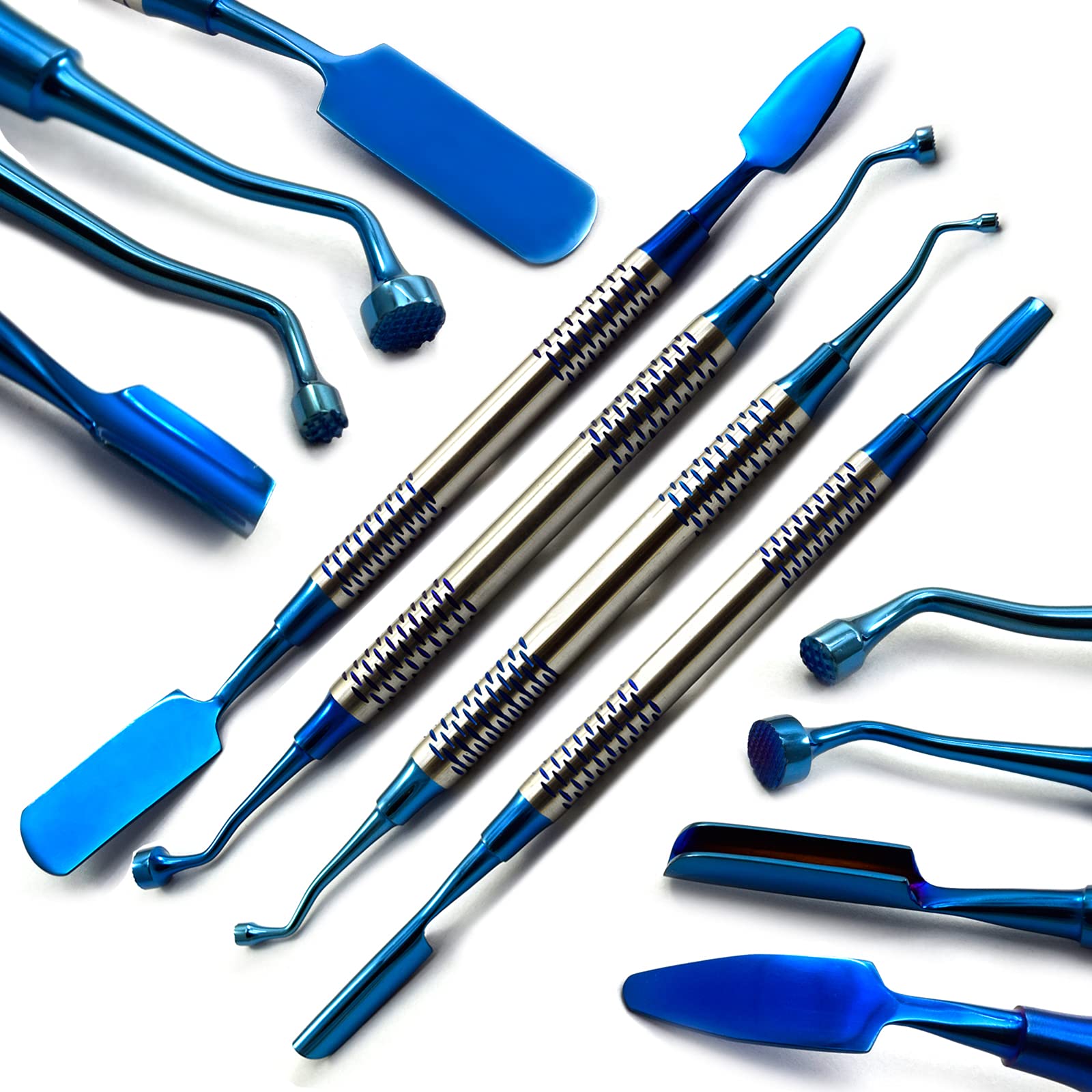 Professional Dental Elevators | Composite Restorative Implants | Luxating Filling | Surgical Root Extraction Spreading | Osteotome Periotome Instruments (PRF Kit Set of 4)