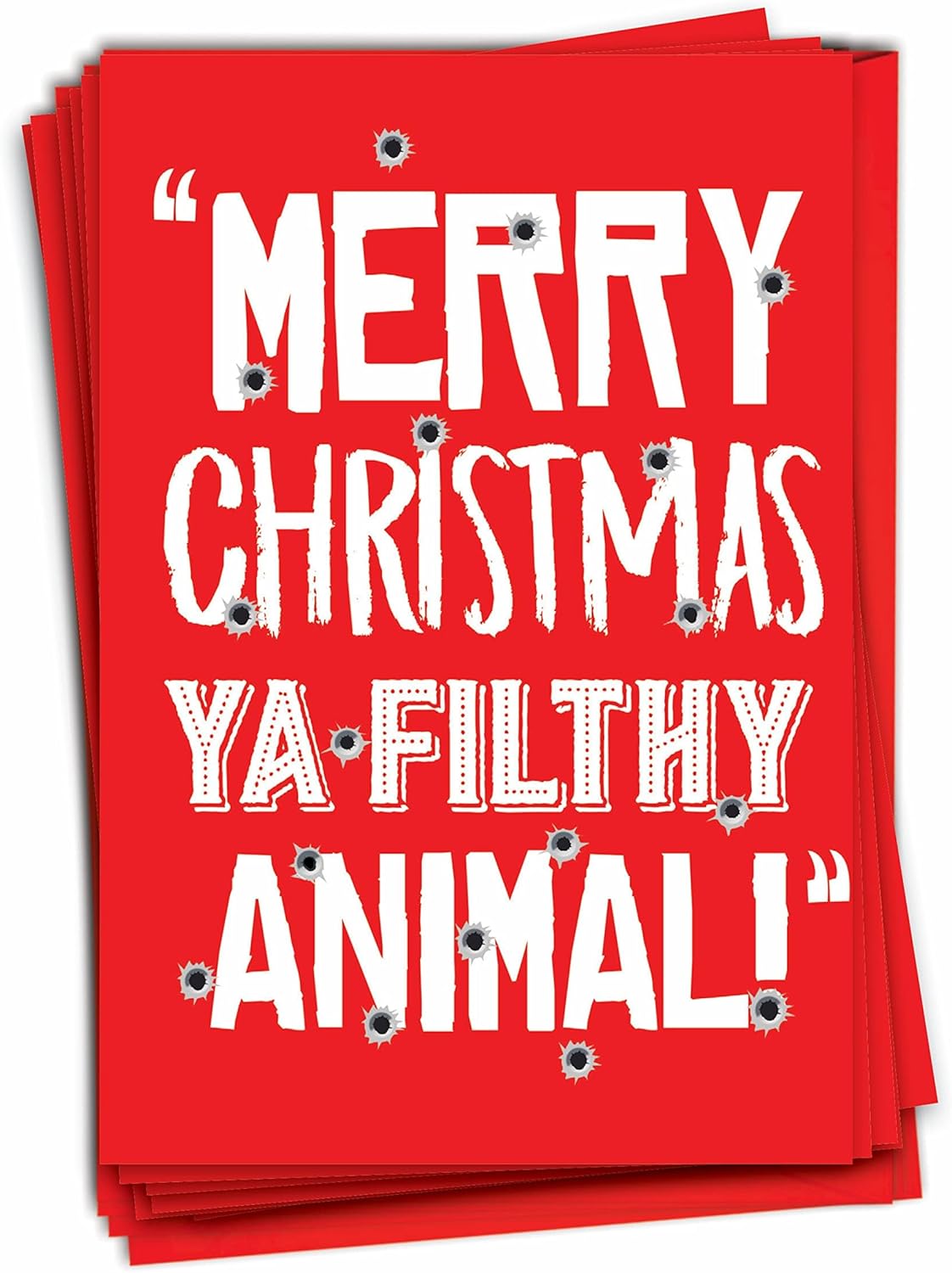 NobleWorks 12 Hysterical Christmas Thank You Greeting Cards Box Set with 5 x 7 Inch Envelopes for Men and Women (1 Design, 12 Each) Believe In The Magic C7056XTG-B12x1