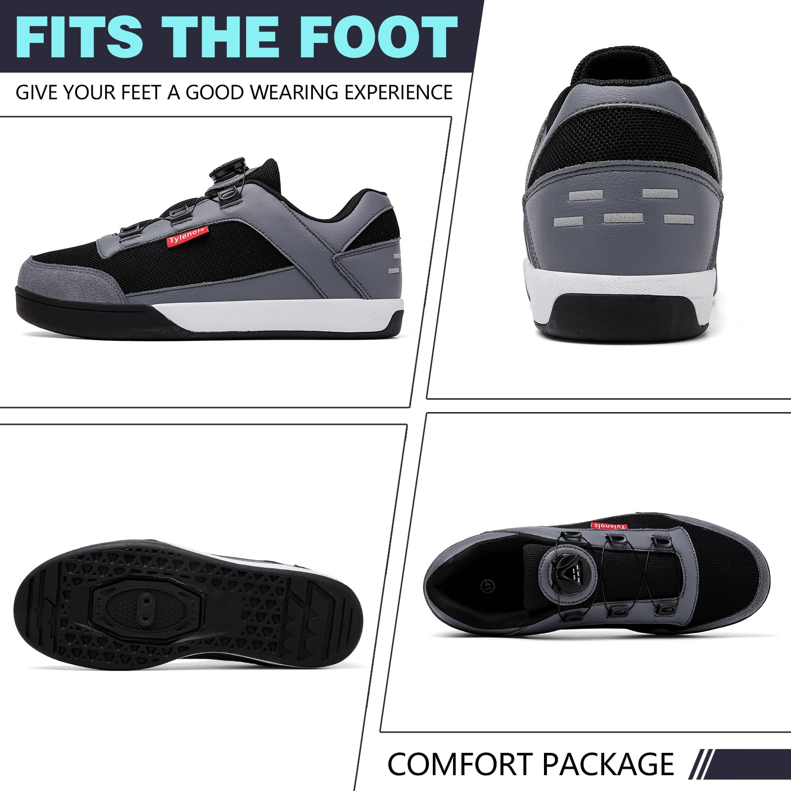 Zapatos Ciclismo Profesionales MTB, Unisex Zapato Bicicleta De Montaña Four Seasons Compatible con Todos los Pedales SPD, Hombres Mujeres Zapatillas Bicicleta al Aire Libre