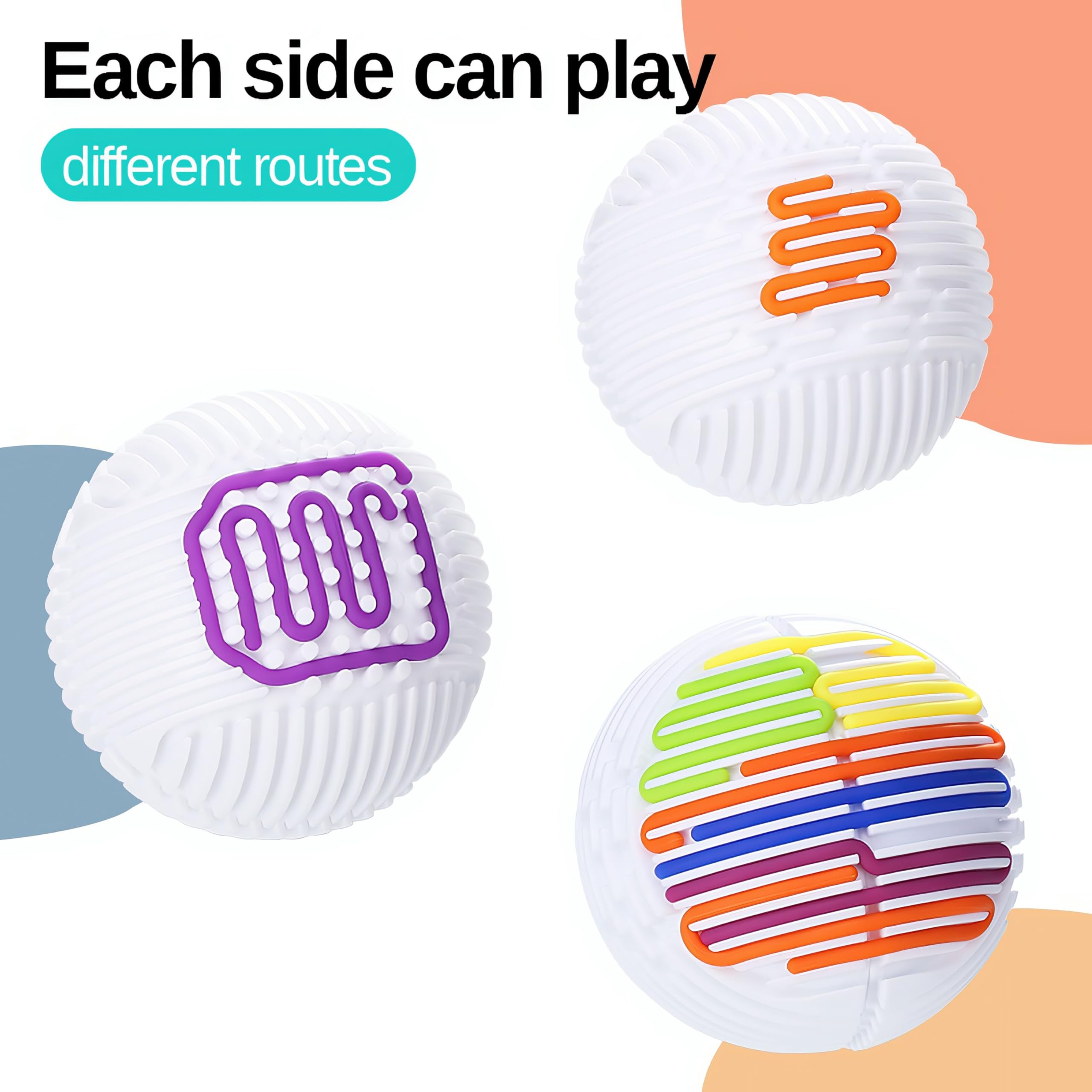 Shiergongli Sensory Activity Ball for Kids & Adults 3D DIY Fidget Toy with 20 Colourful Strings, Calming Autism ADHD Toy, Silicone Tactile Stress Relief Toy for Focus & Fine Motor Skills - Image 3