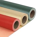 NESCCI Matte Wrapping Paper,Solid Color Pearly-Lustre Paper-3 Roll,17 Inches X 32.8 Feet Per roll.Gift Wrapping Paper,Perfect for Wedding,Valentine\'s Day,Birthday, Christmas,Baby Shower.