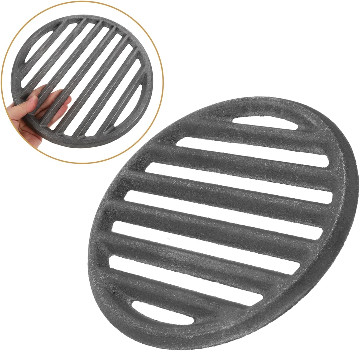Iron Fire Grate Durable BBQ Grill Replacement for Outdoor Cooking Maximizes Heat Distribution Easy Maintenance Versatile Use Fireplaces