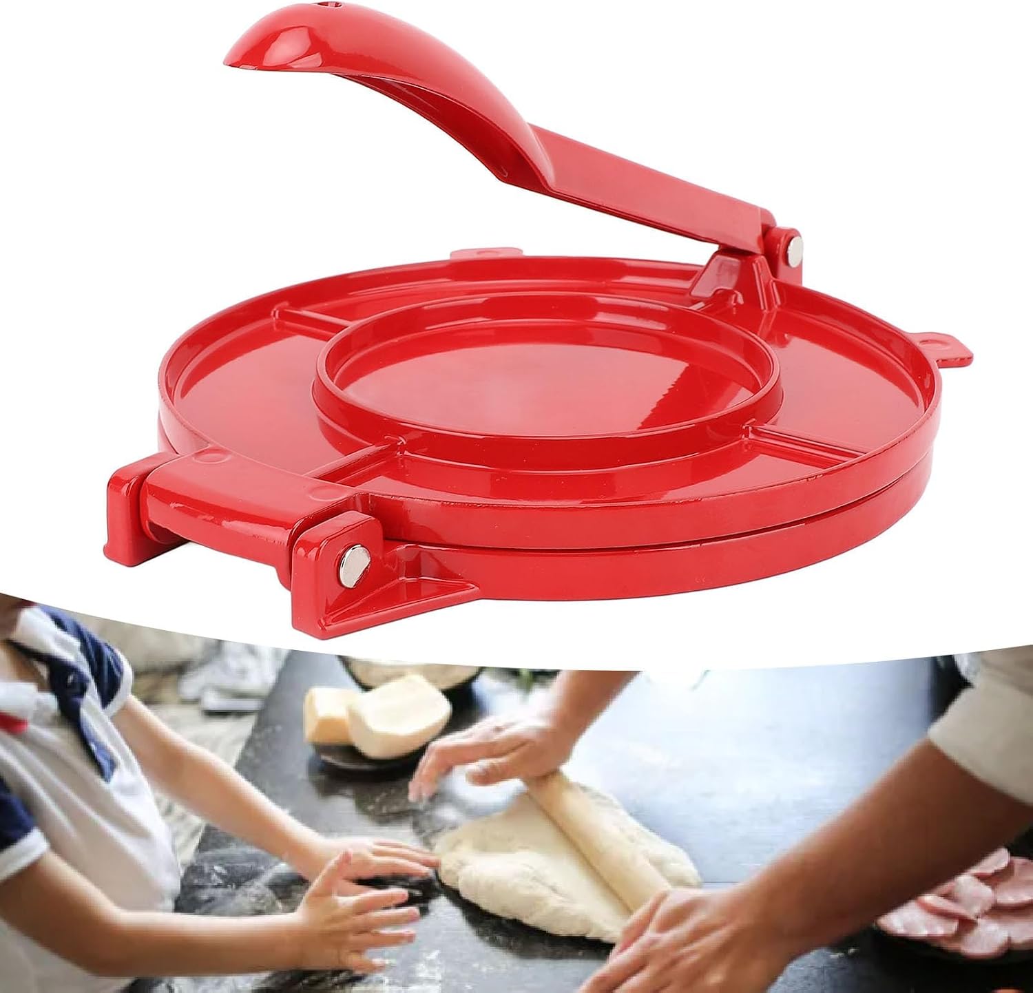 Tortilla Press, Dough Maker for Flour Tortilla 10 Inch Tortilla Maker Aluminum Alloy Dough Press Flatbread Dumpling Skin Maker with Handle for Home Use