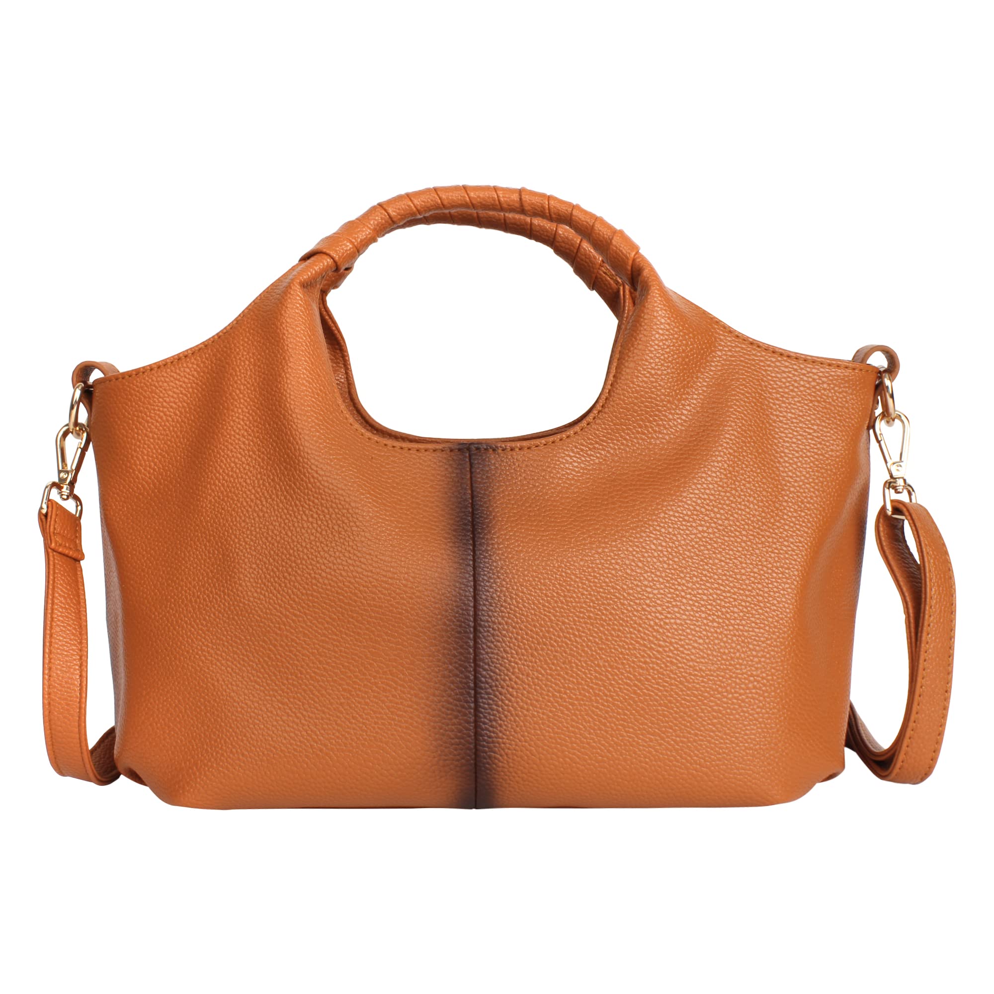 Women's Leather Handbag Purse Top Handle Satchel Bag Designer Clutch Purse Multi Pockets Crossbody Shoulder Bag
