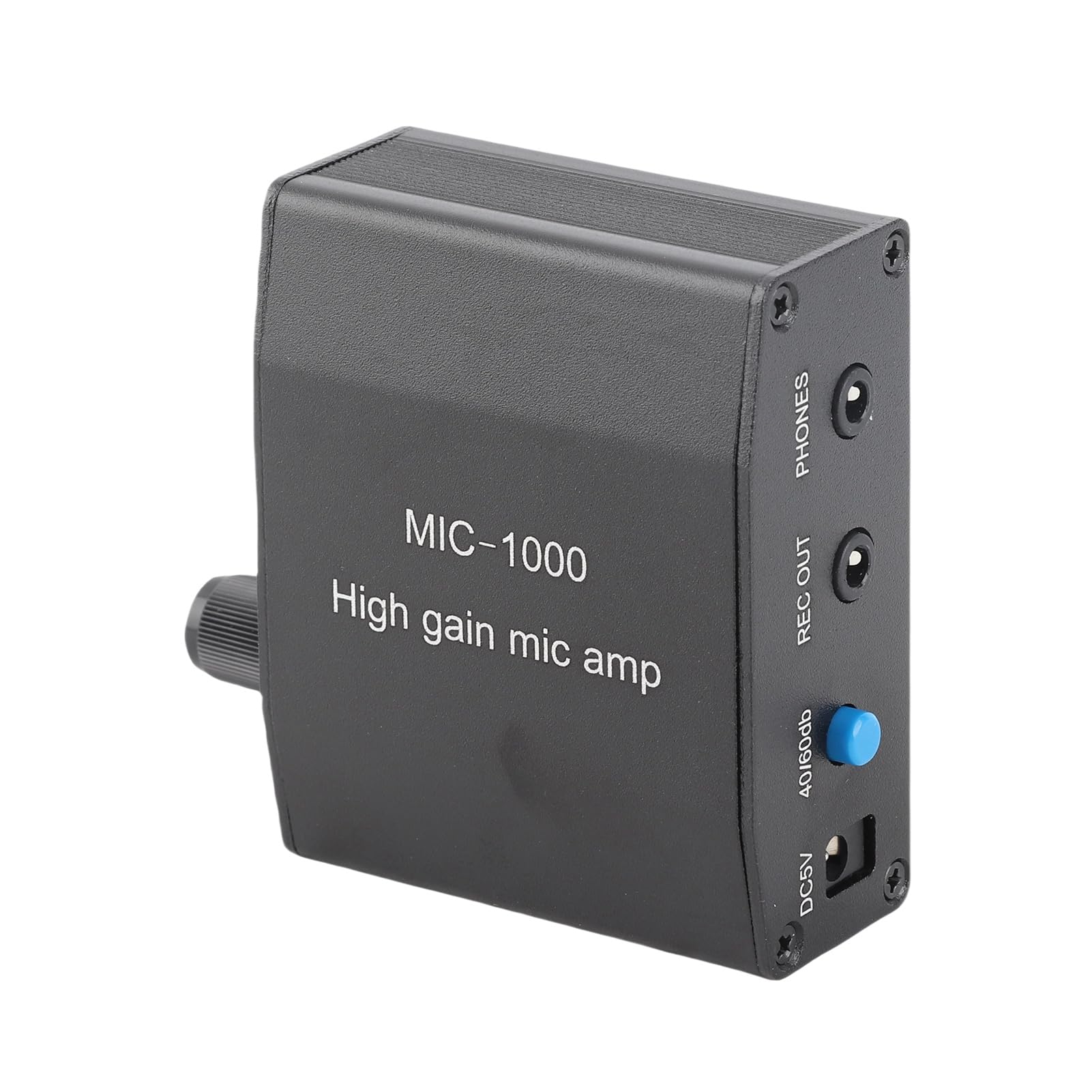 Amplificateur de Microphone à Gain élevé, avec sensibilité réglable, Compatible avec Micro Dynamique et condensateur