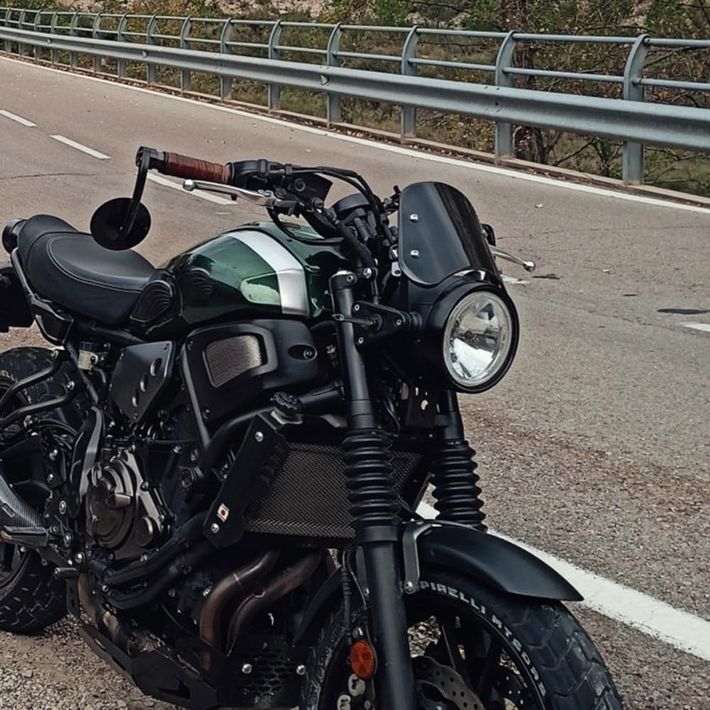 YGJRXF Universal Motorrad Windschutzscheibe - Perfekter Windschutz Für Yamaha XSR Modelle Und Mehr
