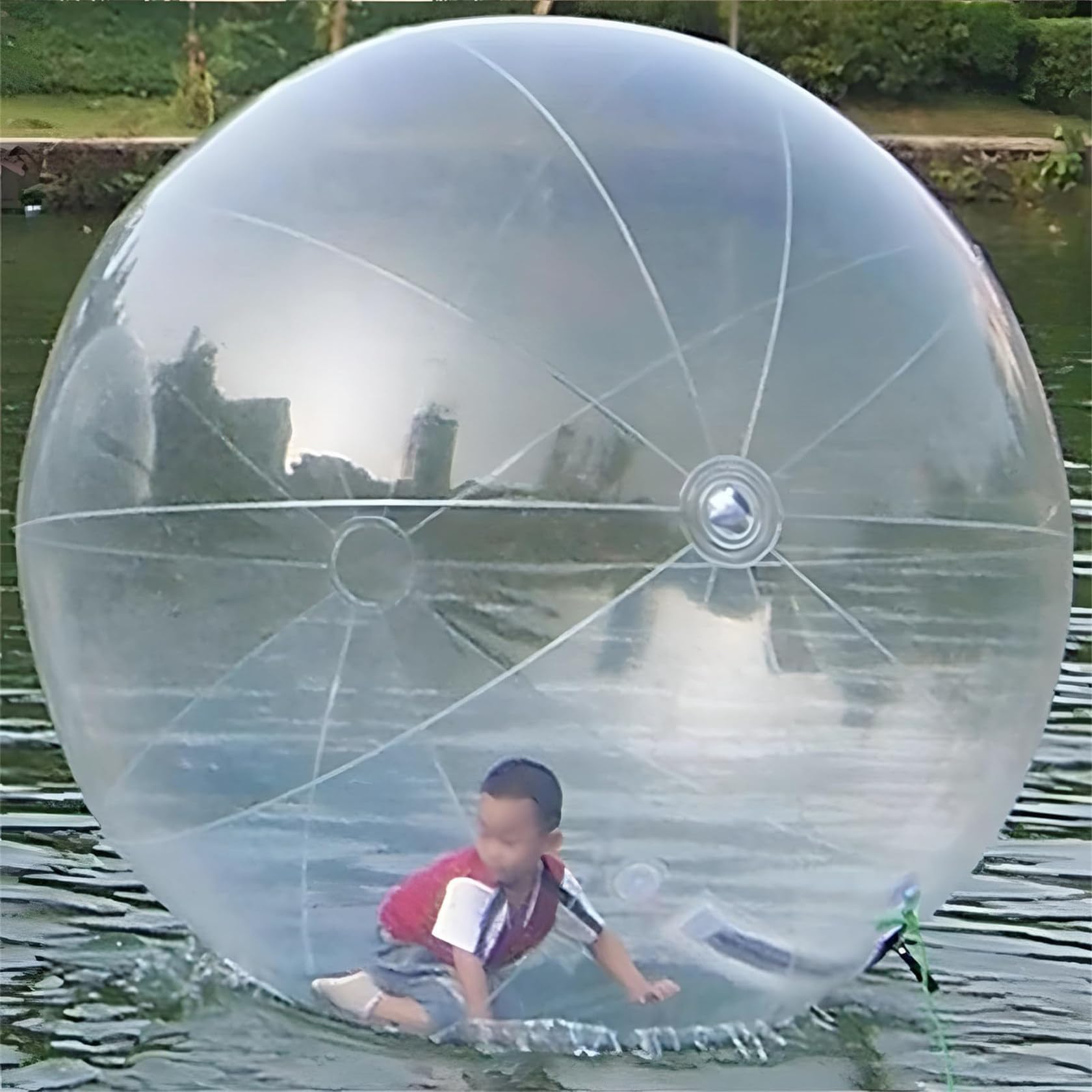 Pelota inflable para caminar sobre el agua de 2.5m con bomba eléctrica de 800W