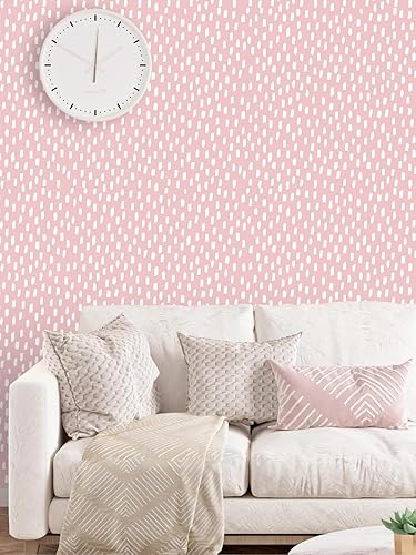 Vista 75 de HAOKHOME Papel tapiz para despegar y pegar, diseño de puntos modernos y bohemios, extraíble, para baño, color caramelo/blanco, papel de contacto