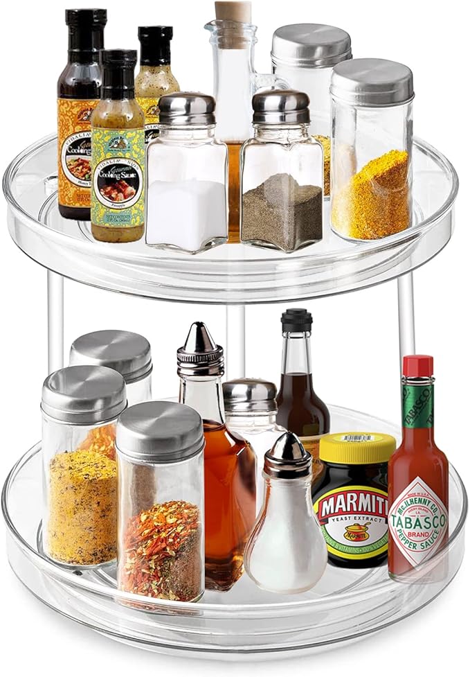 2x Portaspezie in Bambù per il Cassetto, Organizer per Spezie, 3 Ripiani, Spice Rack, 5 x 20 x 38 cm, Naturale | Leroy Merlin