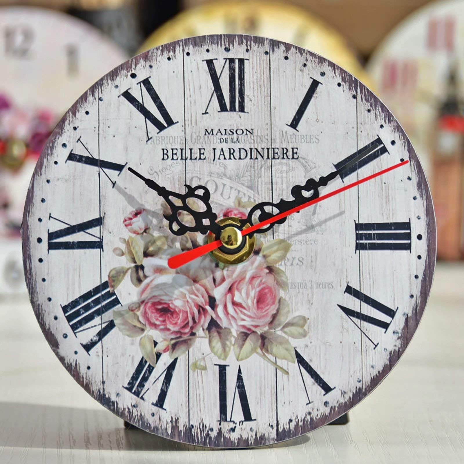 Amazon.co.jp: ヴィンテージ風素朴な壁掛け時計 5インチ 丸 静音