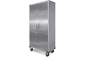 Seville Classics Ultra HD Solid Steel Rolling Lockable Metal Storage Cabinet Locker...