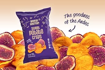 GLUTEN FREE- Sweet Potato Chips - All Natural, Kettle Style, Real Vegetables - Andean Gourmet Snacks, Non-GMO , Kosher 7oz (Pack of 3)