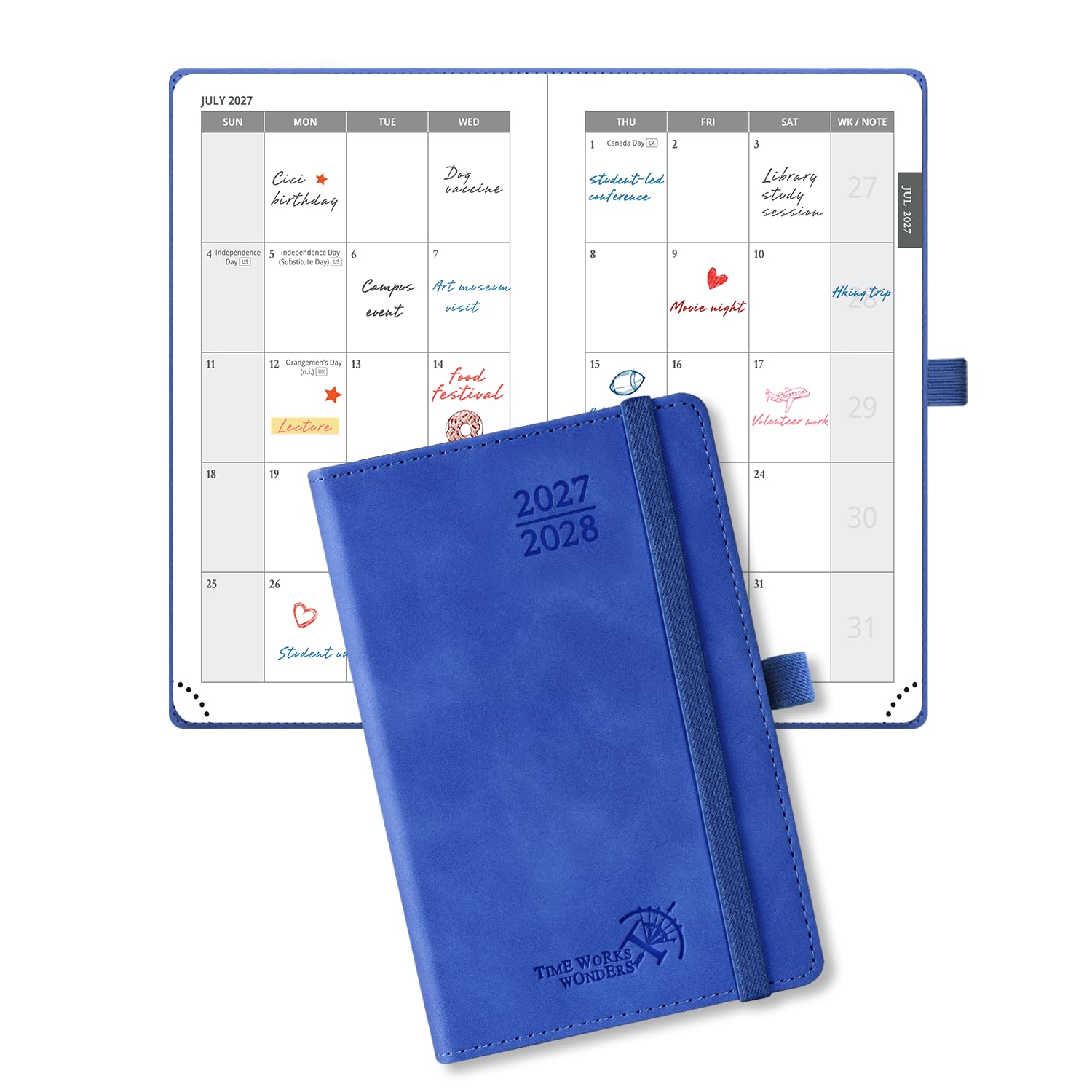 POPRUN 2-Year Monthly Planner 2027 2028, 24 Month Diary Jan 2027-Dec 2028 โ image 1